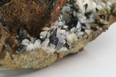 6 Anatase Crystals w. Albite & green Quartz