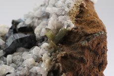 6 Anatase Crystals w. Albite & green Quartz