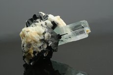 アクアマリン /  電気石, ショール (Aquamarine / Schorl)