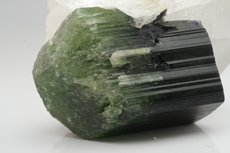 Doubly terminated Tourmaline on Quartz