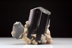 Schorl Crystals on Albite