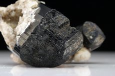 Schorl Crystals on Albite