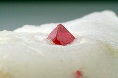 Fine Spinel Crystal in Calcite