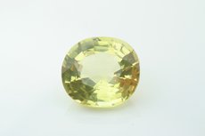 Fine Straw Yellow Danburite oval Cut