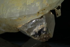 Doubly terminated Topaz Crystal on Quartz
