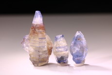 3 blue Sapphire Crystals 