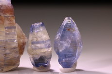 3 blue Sapphire Crystals 