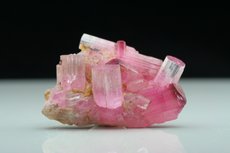 Pinkfarbige Turmalin Kristalle Matrix