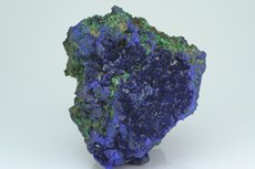 Azurite on Malachite