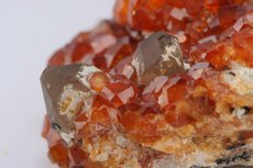 Spessartine with Smoky Quartz