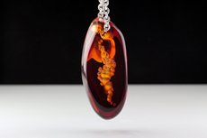 Top fine red Amber Pendant Burma