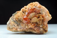 Hessonite Crystal w. Diopside in Matrix