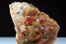 Hessonite Crystal w. Diopside in Matrix