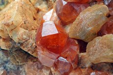 Hessonite Crystal w. Diopside in Matrix