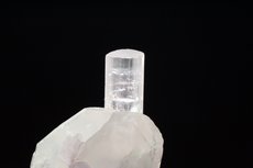 Achroite (Tourmaline) Crystal on Quartz 