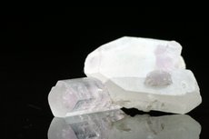 Achroite (Tourmaline) Crystal on Quartz 