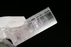 Achroite (Tourmaline) Crystal on Quartz 