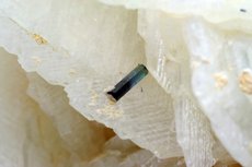 Große Cleavelandit Stufe mit Indigolith Kristallen