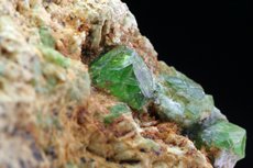 Demantoid Crystals in Matrix Afghanistan