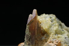 2 Monazite Crystal with Hambergite in Matrix  Zagi