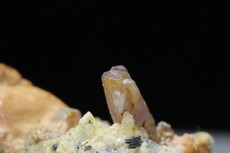 2 Monazite Crystal with Hambergite in Matrix  Zagi