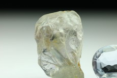 Sillimanite Crystal & Cut