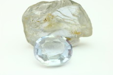 Sillimanite Crystal & Cut