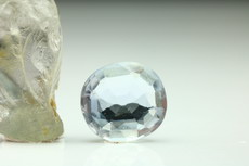 Sillimanite Crystal & Cut