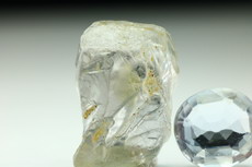 Sillimanite Crystal & Cut