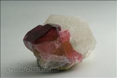 Rubellite on  Quartz