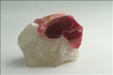 Rubellite on  Quartz