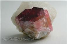 Rubellite on  Quartz