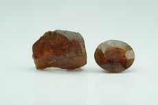 Faceted Monazite & Crystal