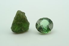 Green Kornerupine faceted & rough