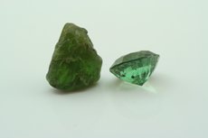 Green Kornerupine faceted & rough