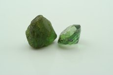 Green Kornerupine faceted & rough