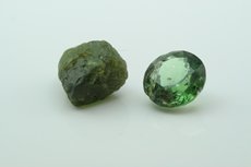 Green Kornerupine faceted & rough