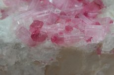 Pinkfarbige Turmaline Kristalle in Matrix