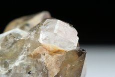 Phenakite Crystal on Smokey Quartz