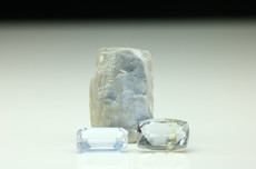 Sillimanite Crystal & 2 x  Cut