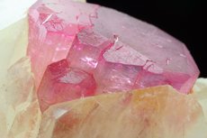 Fine pink Tourmaline  with Quartz