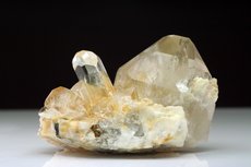 Gem Topaz on Quartz