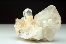 Gem Topaz on Quartz