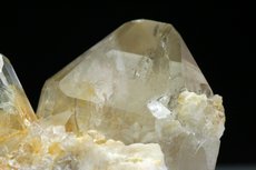 Gem Topaz on Quartz