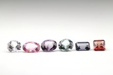 6 Faceted Spinel's in unusual Colors