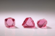 3 Fine pinkish-red Spinel Crystals  