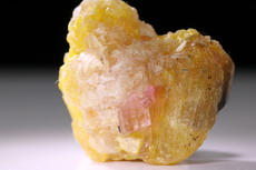 Rare Rubellite on Stibiotantalite