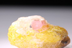 Rare Rubellite on Stibiotantalite