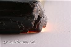 Unusual deep red-brown ショール (鉄電気石) (Schorl) 結晶 (Crystal)