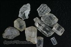 10 Transparent Phenakite Crystals